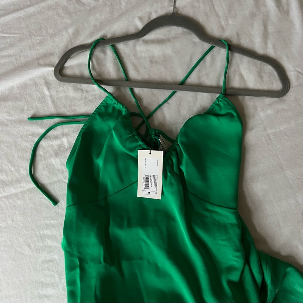 A New Day - Cut Out Maxi Slip Dress - Green - M